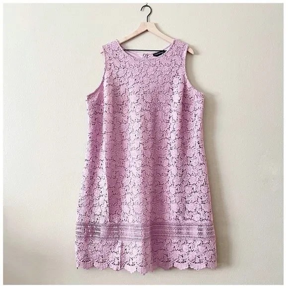 Lane Bryant | Dresses | Lane Bryant Lavender Crochet Sheath Dress Size 2 |  Poshmark